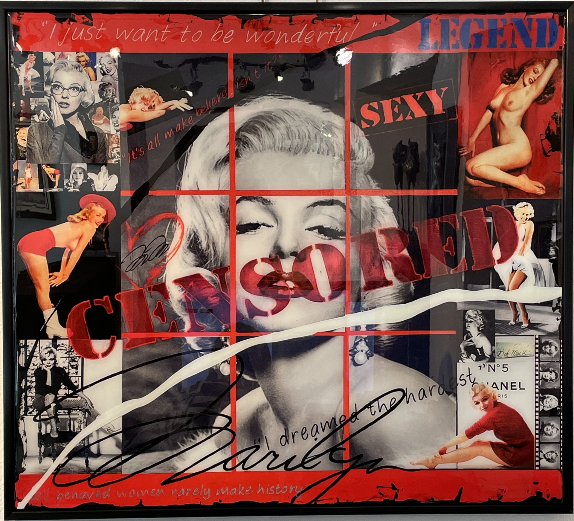 Deb Mack Censored Marilyn (TP) (Framed)